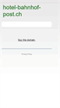 Mobile Screenshot of hotel-bahnhof-post.ch