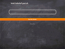 Tablet Screenshot of hotel-bahnhof-post.ch